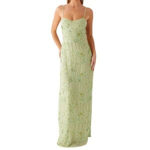 Peppermayo • Celandine Beaded Maxi Dress - Lime